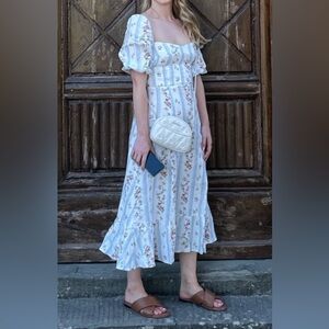 Reformation vintage style Floral midi Dress